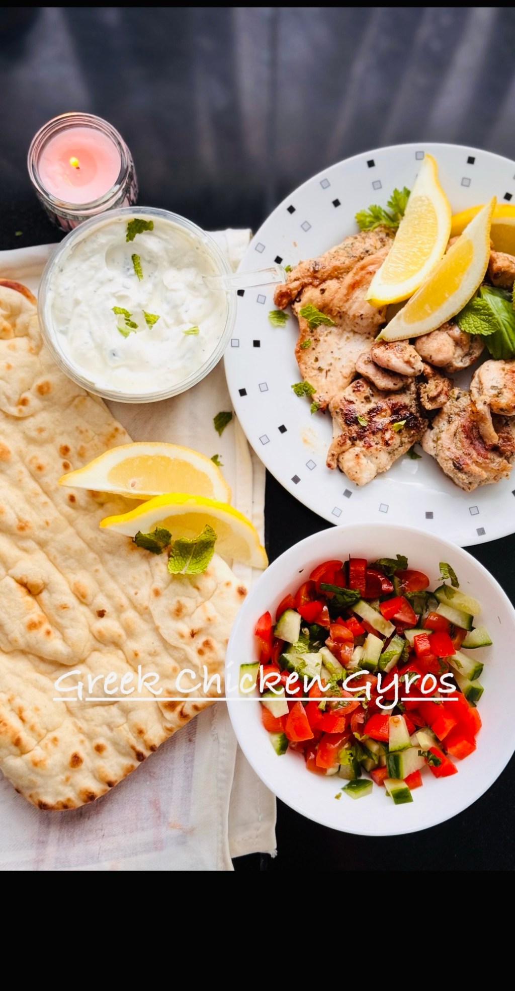Greek Chicken Gyros – Easy Homemade Mediterranean&nbsp;Wraps